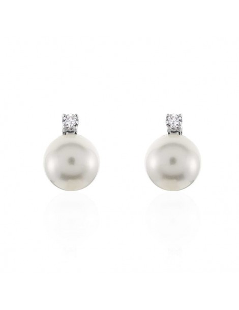 Stroili | Silver Pearls | Orecchini in argento 925‰ con perle sintetiche e zirconi bianchi | 1505452