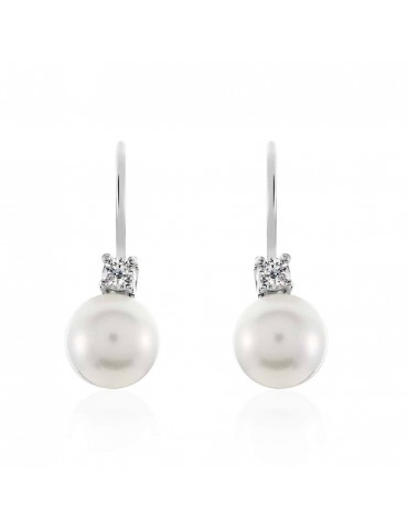 Stroili | Silver Pearls | Orecchini in argento 925‰ con perle sintetiche e zirconi bianchi | 1505457