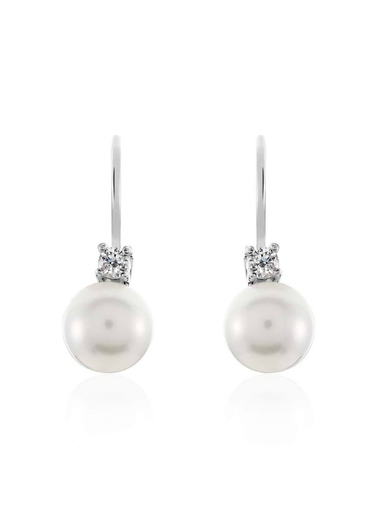 Stroili | Silver Pearls | Orecchini in argento 925‰ con perle sintetiche e zirconi bianchi | 1505457