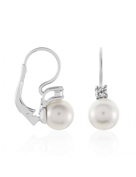 Stroili | Silver Pearls | Orecchini in argento 925‰ con perle sintetiche e zirconi bianchi | 1505457