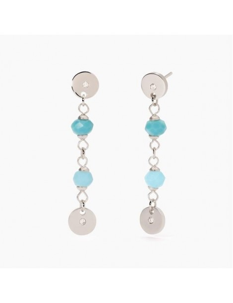 2Jewels | Orecchini in acciaio con glass multicolor | 261474