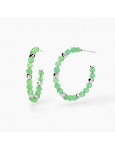 2Jewels | Orecchini in acciaio con glass verde | 261461