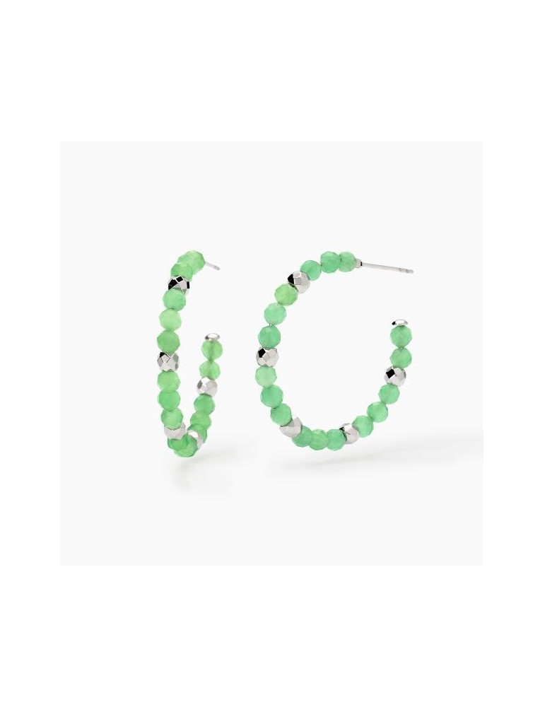 2Jewels | Orecchini in acciaio con glass verde | 261461