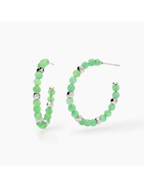 2Jewels | Orecchini in acciaio con glass verde | 261461