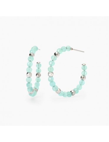 2Jewels | Orecchini in acciaio con glass azzurro | 261460