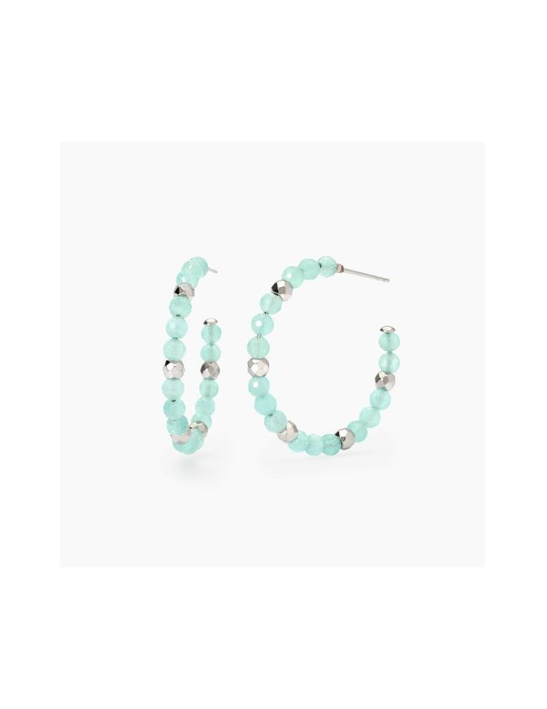 2Jewels | Orecchini in acciaio con glass azzurro | 261460