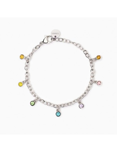 2Jewels | Bracciale in acciaio con zirconi multicolor | 232519