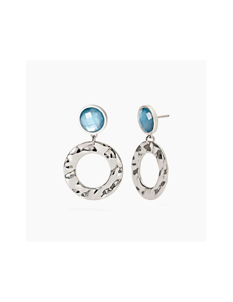 2Jewels | Orecchini in acciaio con glass azzurro | 261467