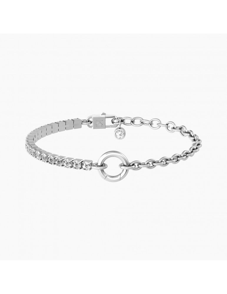 Kidult By You | Duetto | Bracciale in acciaio componibile con zirconi bianchi | 732193