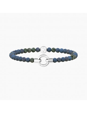 Kidult By You | Mamanonmama | Bracciale in acciaio componibile con agata azzurra | 732204