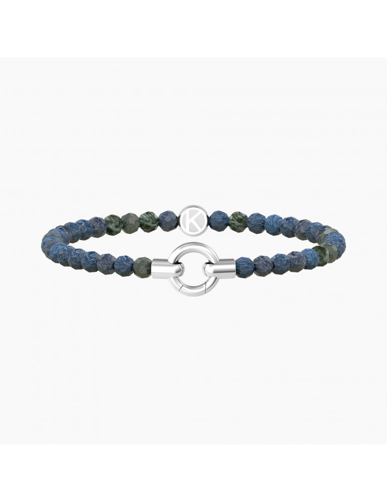 Kidult By You | Mamanonmama | Bracciale in acciaio componibile con agata azzurra | 732204