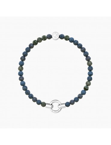 Kidult By You | Mamanonmama | Bracciale in acciaio componibile con agata azzurra | 732204