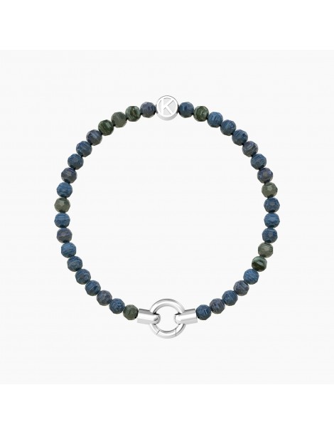 Kidult By You | Mamanonmama | Bracciale in acciaio componibile con agata azzurra | 732204