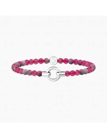 Kidult By You | Mamanonmama | Bracciale in acciaio componibile con agata fucsia | 732201