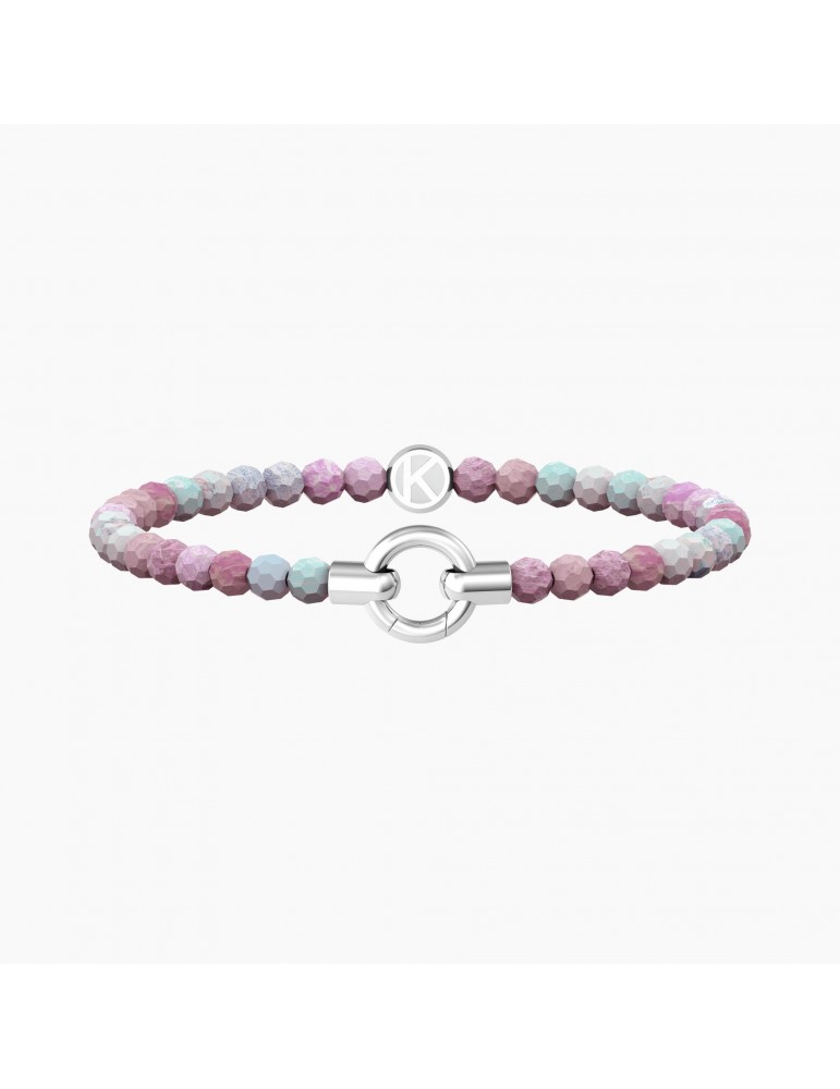 Kidult By You | Mamanonmama | Bracciale in acciaio componibile con agata rosa | 732202