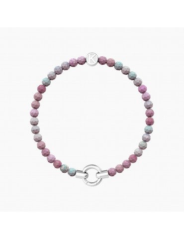 Kidult By You | Mamanonmama | Bracciale in acciaio componibile con agata rosa | 732202