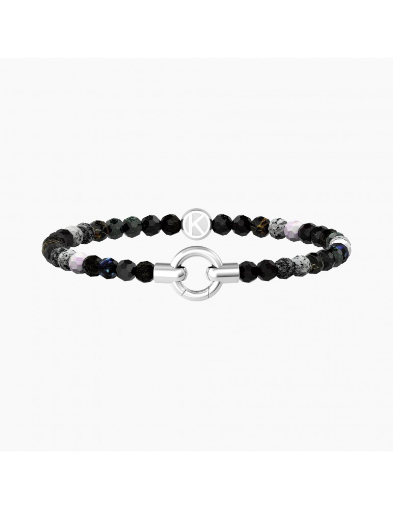 Kidult By You | Mamanonmama | Bracciale in acciaio componibile con agata nera | 732203