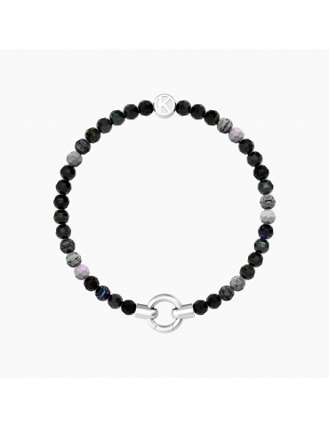 Kidult By You | Mamanonmama | Bracciale in acciaio componibile con agata nera | 732203