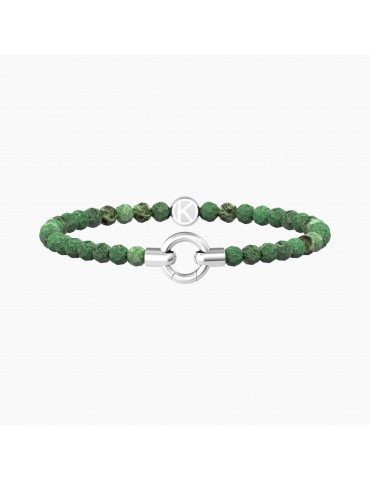 Kidult By You | Mamanonmama | Bracciale in acciaio componibile con agata verde | 732205