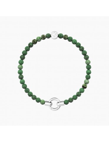 Kidult By You | Mamanonmama | Bracciale in acciaio componibile con agata verde | 732205