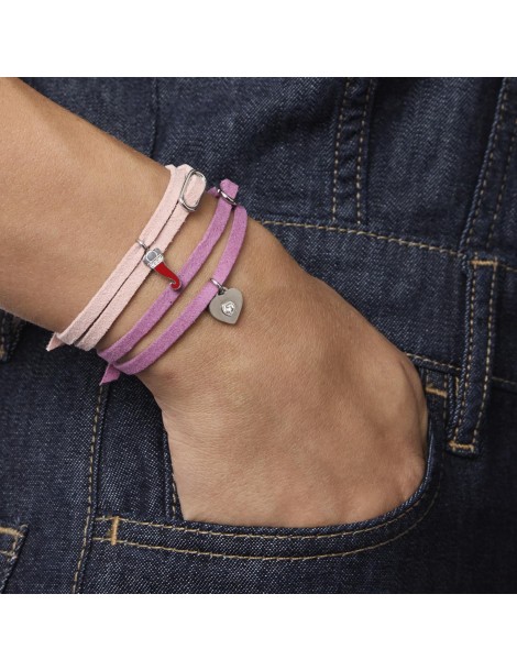 Kidult By You | Skinny | Choker-bracciale componibile in camoscio rosa | 751235