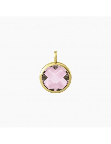 Kidult By You | Energia | Vita | Charm in acciaio dorato con glass rosa | 741102