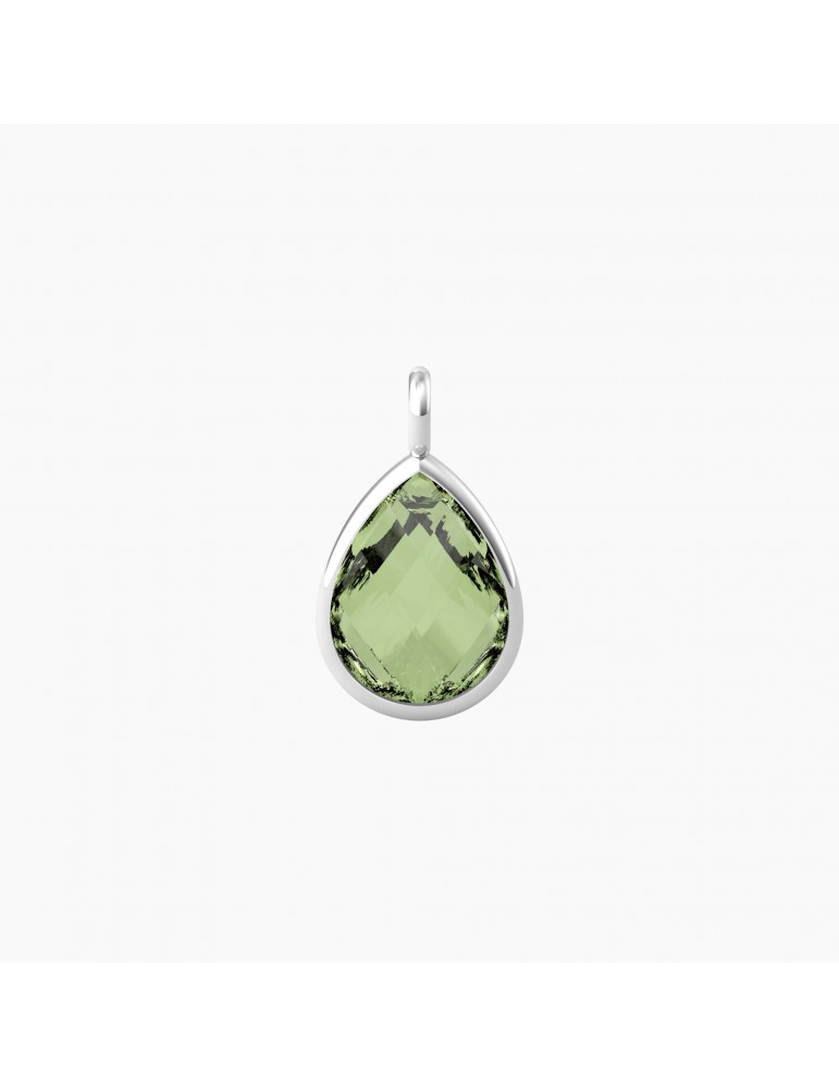 Kidult By You | Energia | Vita | Charm in acciaio con glass verde | 741098