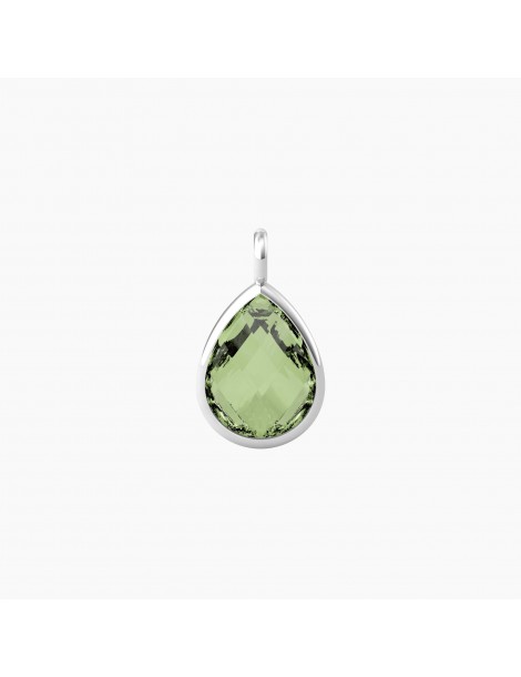 Kidult By You | Energia | Vita | Charm in acciaio con glass verde | 741098