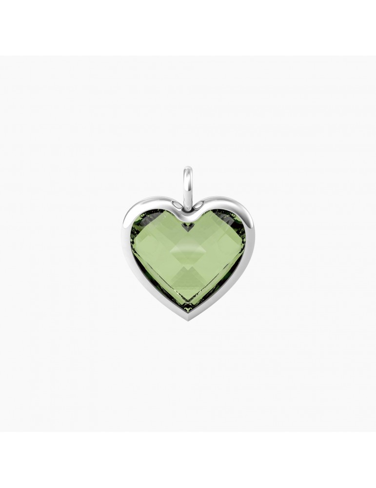 Kidult By You | Energia | Vita | Charm in acciaio con glass verde | 741089