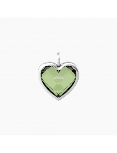 Kidult By You | Energia | Vita | Charm in acciaio con glass verde | 741089