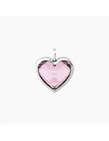 Kidult By You | Energia | Vita | Charm in acciaio con glass rosa | 741087