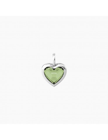 Kidult By You | Energia | Vita | Charm in acciaio con glass verde | 741094