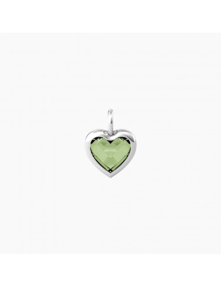 Kidult By You | Energia | Vita | Charm in acciaio con glass verde | 741094