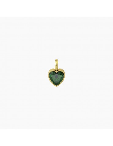 Kidult By You | Energia | Sogni | Charm in acciaio dorato con zircone verde | 741132