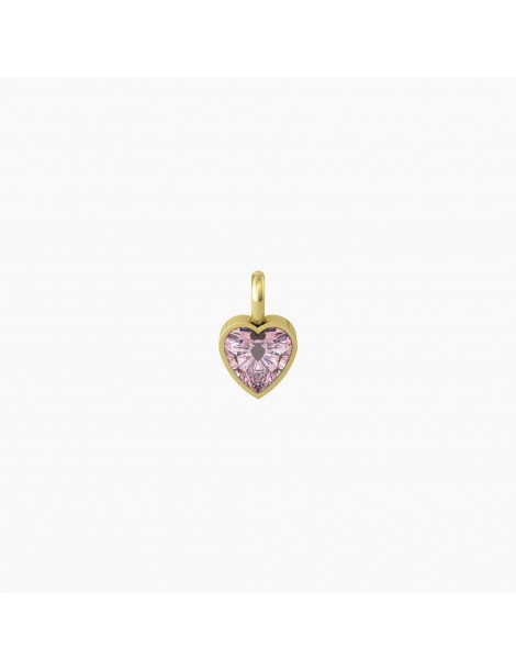 Kidult By You | Energia | Sogni | Charm in acciaio dorato con zircone rosa | 741131