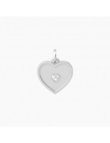 Kidult By You | Cuore | Sei Speciale | Charm cuore in acciaio con cristallo bianco | 741044