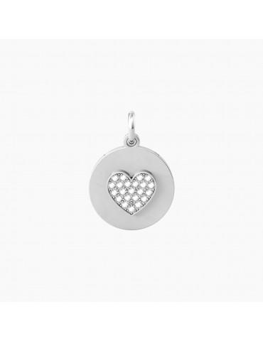 Kidult By You | Cuore | Sogni | Charm in acciaio con cuore e cristalli bianchi | 741028