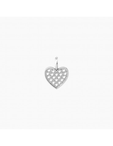 Kidult By You | Cuore | Bussola | Charm cuore in acciaio con cristalli bianchi | 741070