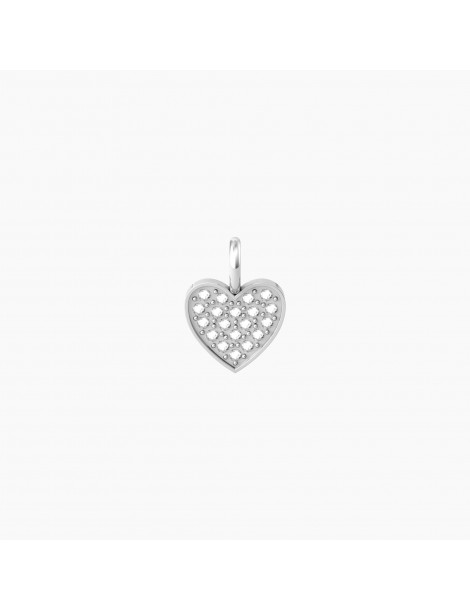 Kidult By You | Cuore | Bussola | Charm cuore in acciaio con cristalli bianchi | 741070