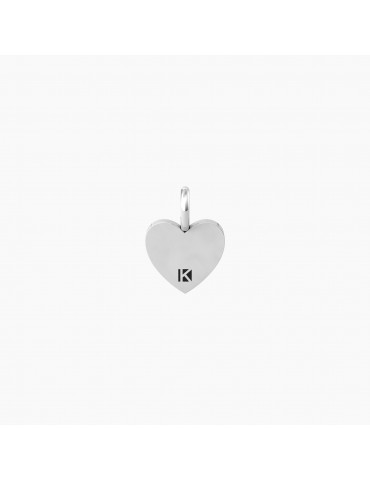 Kidult By You | Cuore | Bussola | Charm cuore in acciaio con cristalli bianchi | 741070