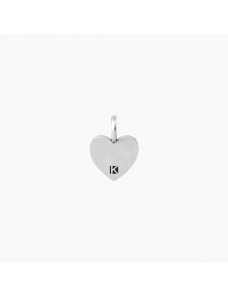 Kidult By You | Cuore | Bussola | Charm cuore in acciaio con cristalli bianchi | 741070