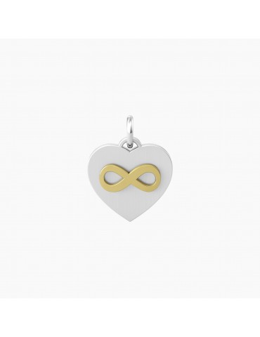 Kidult By You | Cuore | infinito | Charm cuore in acciaio con infinito in acciaio dorato | 741046