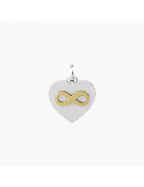 Kidult By You | Cuore | infinito | Charm cuore in acciaio con infinito in acciaio dorato | 741046