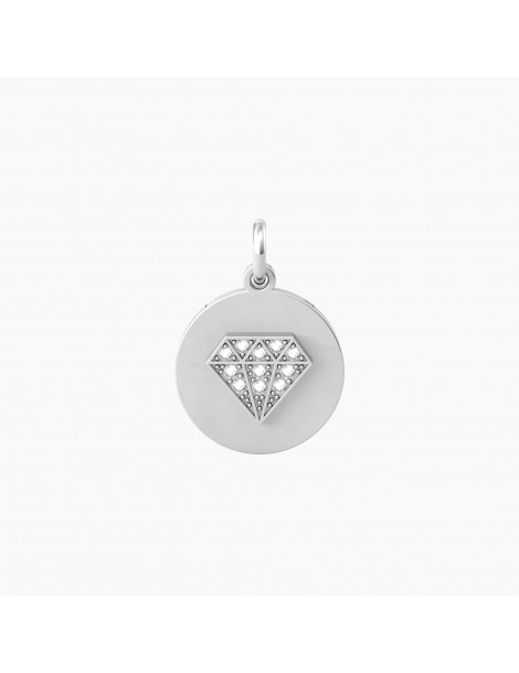 Kidult By You | Diamante | Preziosa | Charm in acciaio con frase e cristalli bianchi | 741005