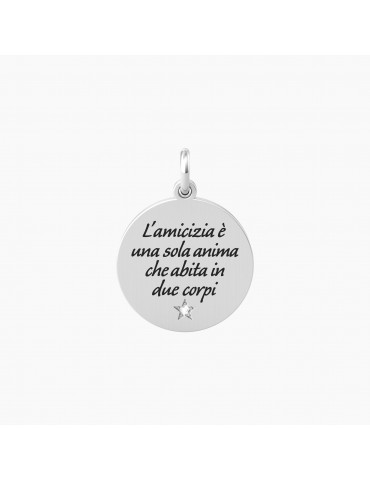 Kidult By You | Anima | Cuore | Charm in acciaio con frase | 741001