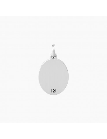 Kidult By You | Vera Amica | Charm in acciaio con frase e cristallo bianco | 741036