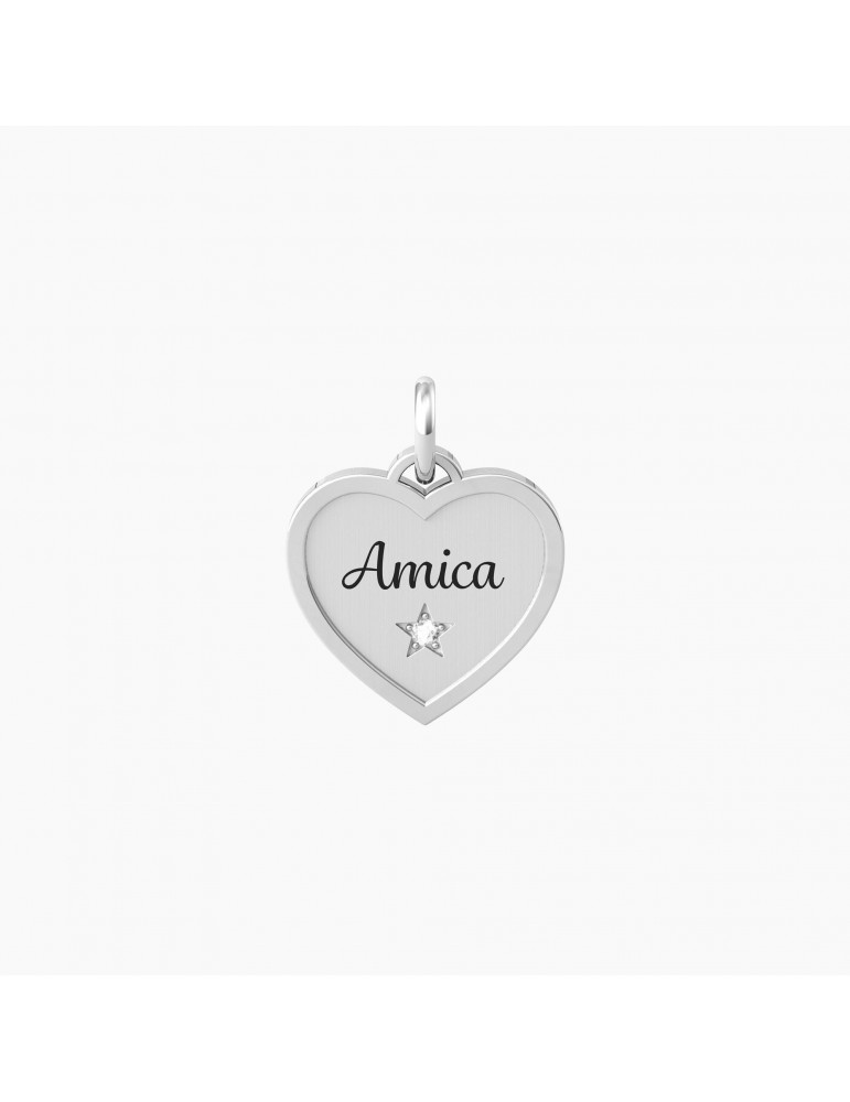 Kidult By You | Anima | Sempre Accanto | Charm in acciaio con cristallo bianco | 741041