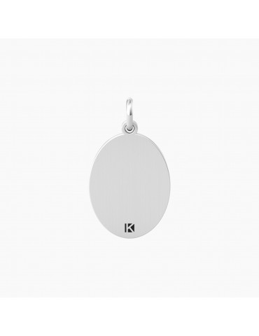 Kidult By You | Sister By Heart | Charm in acciaio con frase e cristallo bianco | 741032