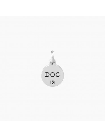 Kidult By You | Cane | Amore | Charm in acciaio con scritta e cristallo bianco | 741054