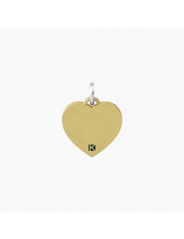 Kidult By You | Mamma | Amore | Charm in acciaio dorato con scritta e cristallo bianco | 741040